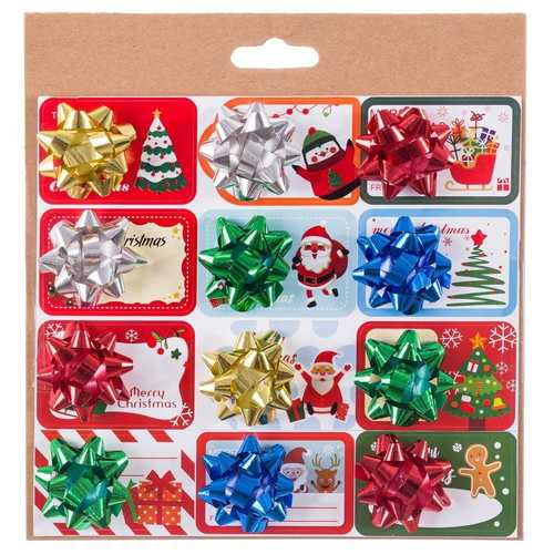 S/12 ETIQUETAS CON LAZO PLÁSTICO 3 CM