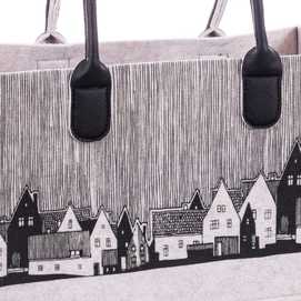 BOLSO SERIGRAFIADO FIELTRO 40 X 16 X 30 CM