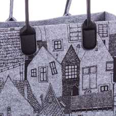 BOLSO SERIGRAFIADO FIELTRO 38 X 20 X 24 CM