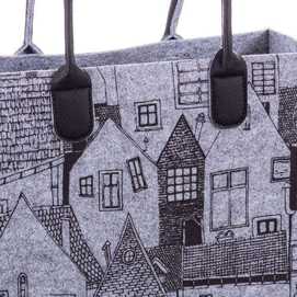 BOLSO SERIGRAFIADO FIELTRO 38 X 20 X 24 CM