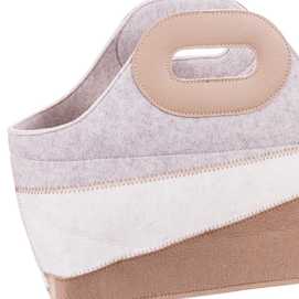 BOLSO 3 COLORES FIELTRO 36 X 14 X 32 CM