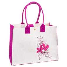 BOLSO ORQUÍDEA FIELTRO BEIGE 30 X 18 X 40 CM