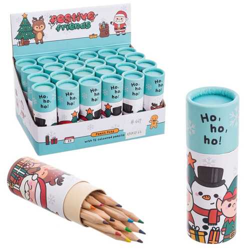 S/12 LÁPIZ COLORES MADERA 3,50 X 3,50 X 12 CM