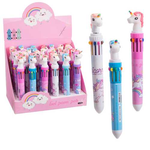 BOLÍGRAFO 10 COLORES 4/C 2,50 X 2,50 X 15,80 CM