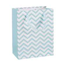 BOLSA 210 GR ONDAS PAPEL AZUL 18 X 10 X 23 CM