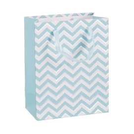 BOLSA 210 GR ONDAS PAPEL AZUL 18 X 10 X 23 CM