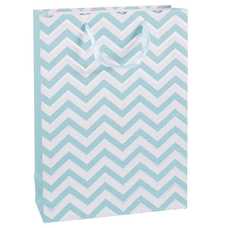 BOLSA 210 GR ONDAS PAPEL AZUL 30 X 12 X 42 CM