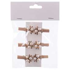 S/6 PINZA FLOR MADERA 3,50 CM S/6 PINZA FLOR MADERA 3,50 CM