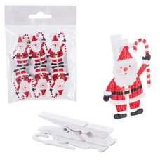 S/6 PINZA PAPA NOEL MADERA 10 X 14 CM S/6 PINZA PAPA NOEL MADERA 10 X 14 CM