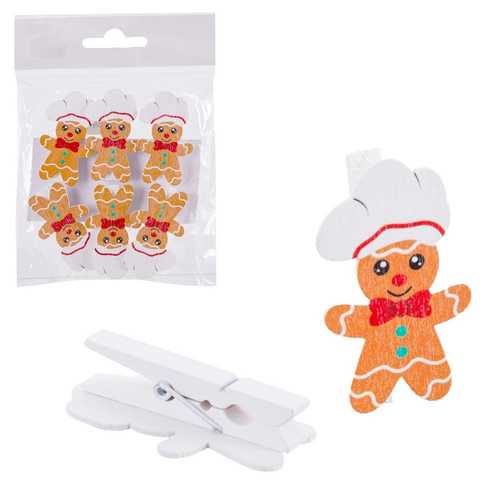 S/6 PINZA CANDY MADERA 10 X 14 CM