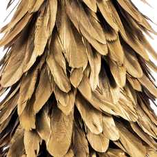 ÁRBOL PLUMAS ORO 40 CM