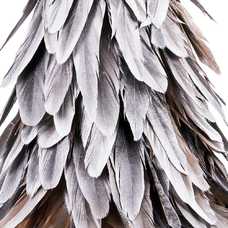 ÁRBOL PLUMAS PLATA 30 CM