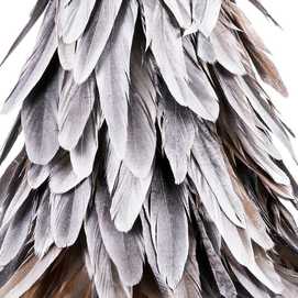 ÁRBOL PLUMAS PLATA 30 CM