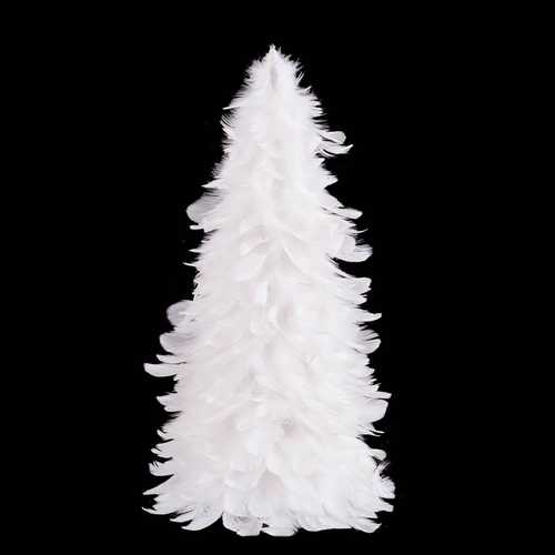 ÁRBOL PLUMAS BLANCO 30 CM