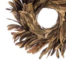 CORONA PLUMAS ORO 25 X 25 CM