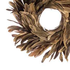 CORONA PLUMAS ORO 25 X 25 CM