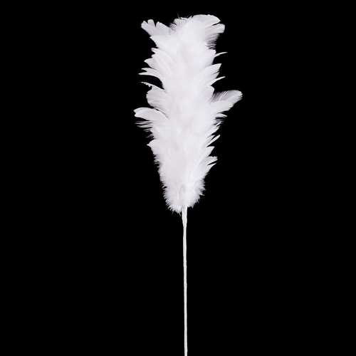 RAMA PLUMAS BLANCO 45 CM