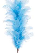 RAMA PLUMAS AZUL 45 CM