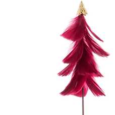 RAMA PLUMAS ROJO 40 CM