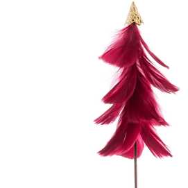 RAMA PLUMAS ROJO 40 CM