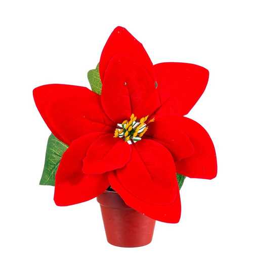 MACETA POINSETTIA TEJIDO 18 CM