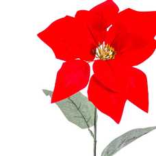 RAMA ACEBO 1 POINSETTIA TEJIDO 70 CM