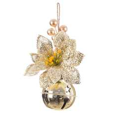 COLGANTE POINSETTIA CASCABEL 3/C 6 X 10 CM