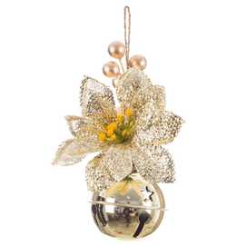 COLGANTE POINSETTIA CASCABEL 3/C 6 X 10 CM