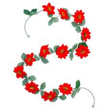 GUIRNALDA 12 POINSETTIA TEJIDO 190 CM