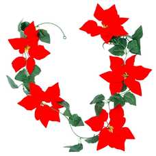 GUIRNALDA 5 POINSETTIA TEJIDO 190 CM