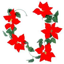 GUIRNALDA 5 POINSETTIA TEJIDO 190 CM