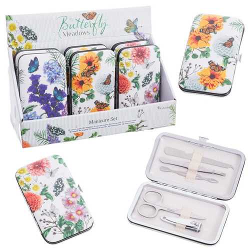 ESTUCHE MANICURA ACERO INOXIDABLE 4/M 12 X 1 X 7,50 CM