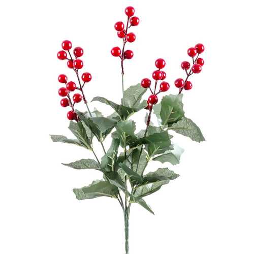 RAMA ACEBO CON HOJAS 38 CM