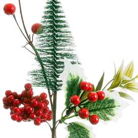 PICK ACEBO Y ÁRBOL PLÁSTICO 25 CM