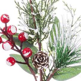 RAMA ACEBO NIEVE PLÁSTICO 40 CM