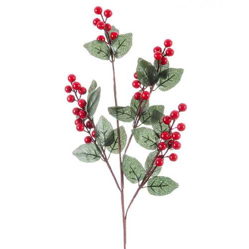 RAMA ACEBO HOJAS PLÁSTICO 65 CM