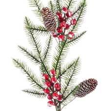 RAMA ACEBO NIEVE PLÁSTICO 70 CM