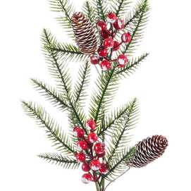 RAMA ACEBO NIEVE PLÁSTICO 70 CM