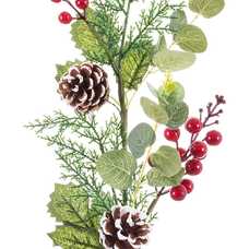 RAMA ACEBO PIÑAS PLÁSTICO 70 CM