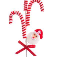 RAMA BASTONES PAPA NOEL PLÁSTICO 57 CM