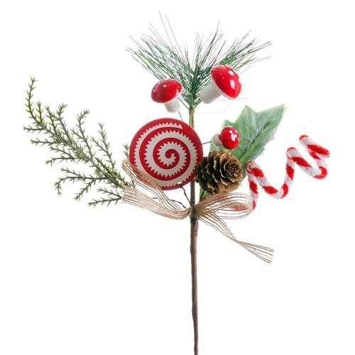 PICK SETAS Y PIRULETA PLÁSTICO 28 CM