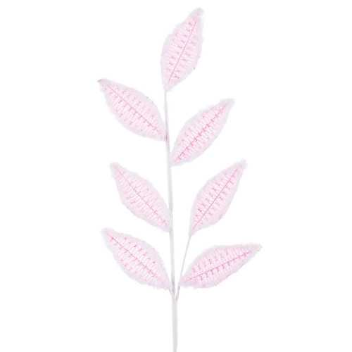 RAMA 7 HOJAS POLIESTER ROSA 70 CM