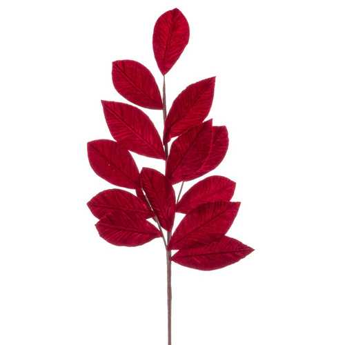 RAMA 13 HOJAS POLIESTER ROJO 70 CM