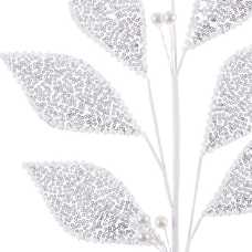 RAMA 7 HOJAS POLIESTER PLATA 70 CM