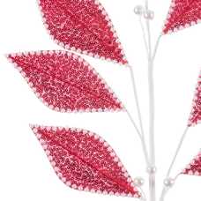 RAMA 7 HOJAS POLIESTER ROJO 70 CM