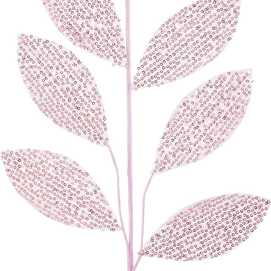 RAMA 7 HOJAS POLIESTER ROSA 70 CM