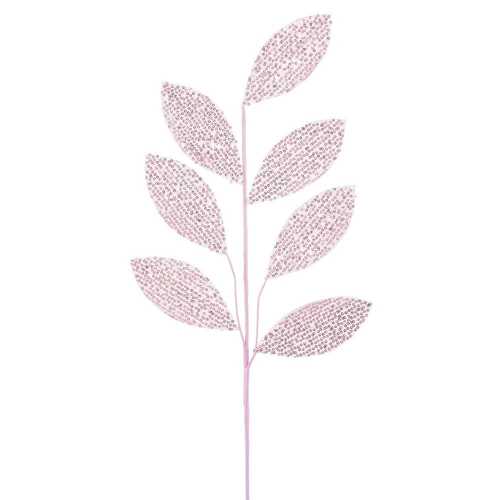 RAMA 7 HOJAS POLIESTER ROSA 70 CM