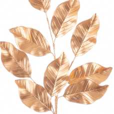 RAMA HOJAS PLÁSTICO ORO 70 CM