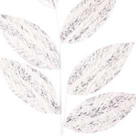 RAMA 6 HOJAS POLIESTER PLATA 105 CM