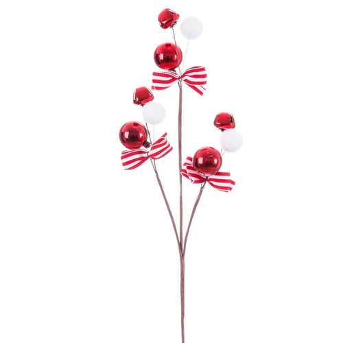 RAMA CASCABELES Y BOLAS PLÁSTICO 60 CM